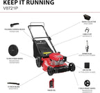 PowerSmart Gas Lawn Mower 21-Inch 144cc OHV Engine 2-in-1 Push Mower with Bagging