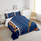 Feelyou Football Bedding Set King Size Rugby Sports Comforter Set for Kids Boys Girls Decor Soccer Ball Game Comforter Microfiber American Football Duvet Set Bedroom Quilt Set