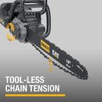 Caterpillar DG631 60V Brushless 18” Chainsaw, Battery Chainsaw with Chain Brake for Safety, Electric Chainsaw Cordless with Tool-Free Chain Tensioning – Battery & Charger Included