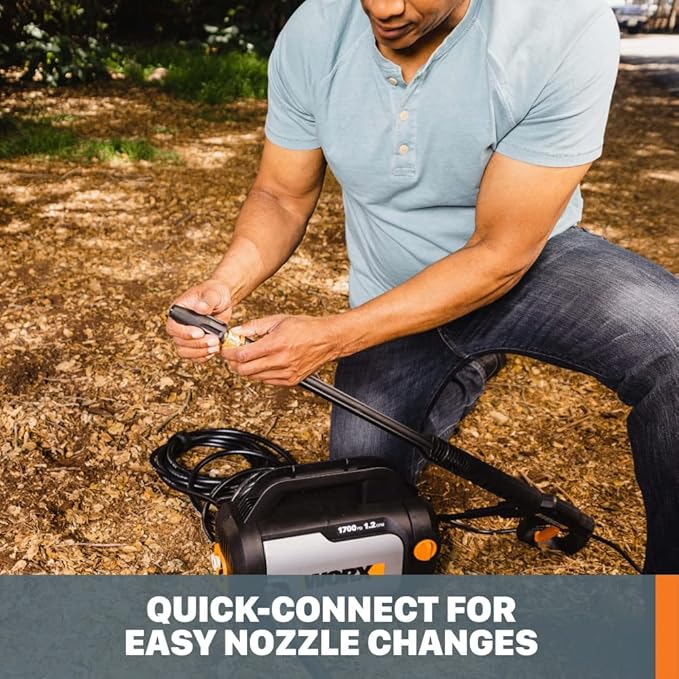 Worx 13 Amp Electric Pressure Washer Max 1870 PSI Max 1.4 GPM WG602