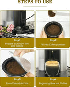 Of 100 Coffee Pods Sealing Covers Coffee Pods Foil Lid 45mm Stickers for Home and Commercial Use Home Brewing Supplies