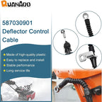 Deflector Control Cable 587030901 for Husqvarna 24" 27" 30" Craftsman Poulan Jonsered Snow Blower Superseded to 532420672 532421164 585271601