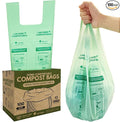 Compost Bags for Countertop Bin -Compostable Trash Bags made of Cornstarch - Leakproof & Tear Resistant Biodegradable Trash Bags - OK Compost Home & Seedlings Certified (13 Gallon, 100 Count)