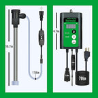 2000W Titanium Fully Submersible Water Heater for Hot Tub & Swimming Pool – Portable Immersion Electric Heater with GFCI & Temp Control for Bathtub, Baptismal Pool & Above Ground Pool