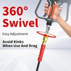 200FT Pressure Washer Hose 4200PSI, Power Washer Hose Steel Wire Braided with Swivel Quick Connect, Commercial Grade Industrial High Pressure Water Washing Hose (4200PSI, 200FT)