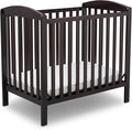 Delta Children Emery Mini Convertible Baby Crib with 2.75-inch Mattress, Dark Chocolate