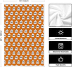Artoid Mode Orange Ghost Halloween Kitchen Towels Set of 2 18x26 Inch | Spooky Bow Knot Hand & Dish Towels,Ultra Absorbent,Seasonal Farmhouse Decoration