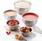 YBM HOME Heavy Duty Professional Stainless Steel Mixing Bowl – Commercial Grade Deep Prep & Serving Bowl for Baking, Cooking, Dough Mixing & Food Prep, Dishwasher Safe, 0.75 Quarts, Pack of 48
