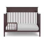 Storkcraft Carmel 5-in-1 Convertible Crib (Espresso) - GREENGUARD Gold Certified, Converts to Toddler Bed & Full-Size Bed, Fits Standard Full-Size Crib Mattress, 4 Adjustable Mattress Heights