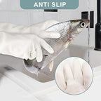 2 Pairs, 15 Inches, Nitrile Cleaning Gloves, Kitchen Dishwashing Gloves, Reusable, Durable, Water-Resistant, And Hypoallergenic (Medium)