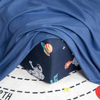 beeweed 5 Piece Kid Comforter Set Twin Size, Space Rocket & Astronaut Bedding Set for Teen Boys Girls