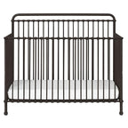 Namesake Winston 4-in-1 Convertible Metal Crib in Washed White, Greenguard Gold Certified
