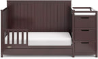 Graco Hadley 5-in-1 Convertible Crib and Changer with Drawer (Espresso) – GREENGUARD Gold Certified, Crib and Changing Table Combo with Drawer, Includes Baby Changing Pad, Converts to Full-Size Bed