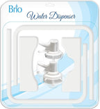 Brio Stainless Steel 3-5 Gallon Water Jug Stand and 2 Dispenser Valves, Non Slip Stand with BPA Free Fast Flow Water Spout Fits Both 48mm and 55mm Bottles 2 CAPS Included (White), 12 inches