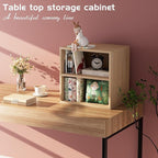 Storage Cube 2 Tires Natural Stackable Storage Shelf, Cubby Organizer Wooden Display Shelf Closet Organizer,Modern Cubical Bookcase Compact Storage Cabinet for Living Room Bedroom Office