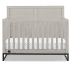 Simmons Kids Foundry 6-in-1 Convertible Baby Crib, Rustic Mist with Matte Black
