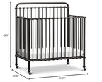NAMESAKE Winston 4-in-1 Convertible Mini Metal Crib in Vintage Iron, Greenguard Gold Certified