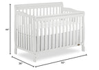 Ashton 4-In-1 Convertible Crib In Grey, Greenguard Gold, JPMA Certified, Non-Toxic Finishes, Features 4 Mattress Height Settings, Made Of Solid Pinewood