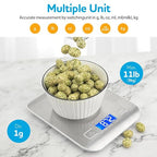 Food Scale, Kitchen Scale, Weight Scale Grams and Ounces | Weight Scale Grams and Ounces, For Weight Loss, Baking, Cooking, Keto and Meal Prep, LCD Display, 304 Stainless Steel