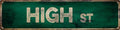 Vintage Tin Sign Retro Metal High Street Signs Stylish Wall Art Plaques for Home Decor Bathroom Kitchen House and Gothic Wall Decor or as a Unique Poster 16x4 in