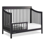 Delta Children Brooks 6-in-1 Convertible Crib, Midnight Grey + Simmons Kids Quiet Nights Breathable Crib Mattress with Removable/Machine Washable Cover (Bundle)