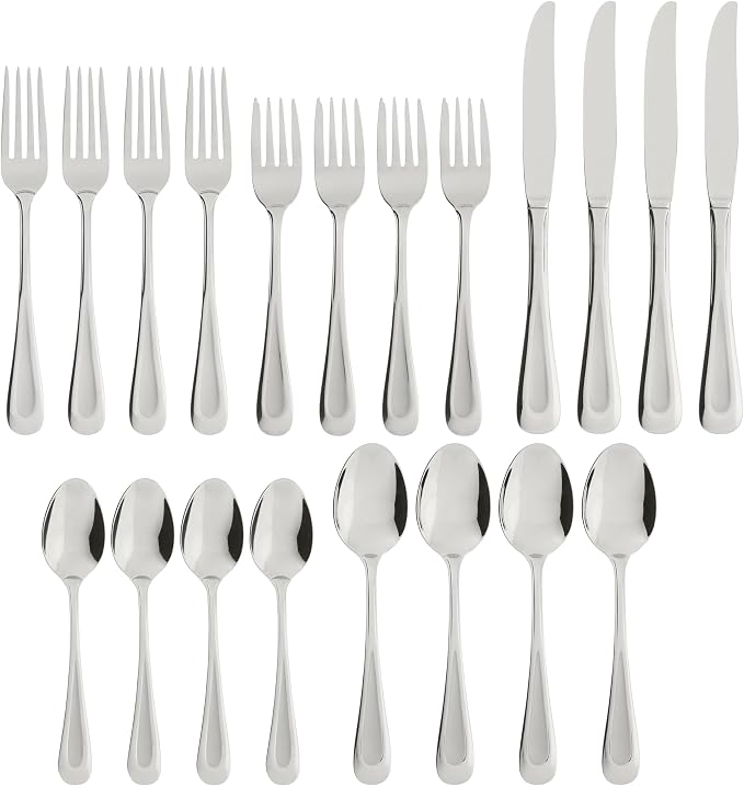 Oneida Satin Sand Dune 20-Piece Flatware Set, Service for 4 (Pack of 3)