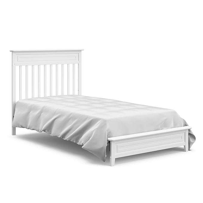 Storkcraft Petal 4-in-1 Convertible Mini Crib (White) – GREENGUARD Gold Certified, Converts to Daybed and Twin-Size Bed, Includes Bonus 2.75-inch Mini Crib Mattress, Mini Crib with Mattress Included