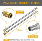 EVEAGE 16.5'' Pressure Washer Surface Cleaner, Power Washer Surface Cleaner with 2 Extension Wand, Stainless Steel Housing Power Washer Accessories with 2 Replacement Nozzles, 4000 PSI,EP001