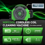 Portable HVAC Cordless Coil Cleaning Machine, 18V Lithium-Ion 80W Electric Pressure Washer Jet Cleaner, Flow Rate 4L/min 3-5/7-10 bar Dual Pressure