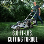 EGO POWER+ Electric Lawn Mower, Self-Propelled Cordless with Touch Drive, Includes (2) 56V 4.0Ah Batteries and Rapid Charger – LM2122SP-2