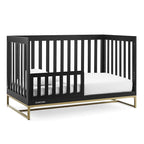 Delta Children Jade 4-in-1 Convertible Crib - Greenguard Gold Certified, Ebony/Bronze