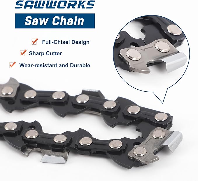 3-Pack 18 Inch Chainsaw Chain, 325" Pitch .058" Gauge 72 Drive Links for X-Cut S35G Husqvarna 543XP, 545(Mlll), 550XP(Mlll), 440, 445, Oregon 21LGX072G, 21BPX072G and More