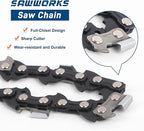 3-Pack Chainsaw Chain 20 Inch .325" Pitch .050" Gauge 81 Drive Links