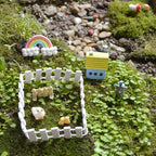 35 Inch 2-Pack Miniature Fairy Garden Fence Wood Decorative Ornament Fence for Dollhouse Succulent Plant Pot DIY Diorama Project Height 2 inch (White)
