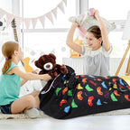 2 Pcs Stuffed Animal Storage Bean Bag Chair Stuffed Animal Bean Bag Storage Large Beanbag Covers Stuff Animal Organizer Bean Bag Couch for Kids Adults Plush Toys Pillows, Cover Only (Gamer)