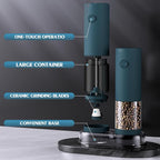 Electric Salt and Pepper Grinder Set Automatic Battery Pepper Mill Shakers Adjustable Coarseness Upgraded Larger Capacity with Led Home and Kitchen Appliances(Teal)