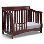 Delta Children Bentley S Series 4-in-1 Convertible Baby Crib, Black Cherry Espresso