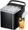 Ice Maker Countertops, Ice Machine with Self-Cleaning 1.8L Water Tank Large Ice Basket, Portable Ice Maker Produces 9 Ice Cubes in Just 6 Minutes Ideal for Home Kitchens and RVs