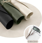 MOSAYT 13 Inch Round Vinyl Placemats Set of 4 - Faux Leather 100% Waterproof Oil-Proof Wipeable PU Place Mats, Heat Resistant Reversible Table Mats for Kitchen, Dining, Outdoor, Beige
