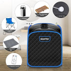 Giantex Portable Sauna, Sauna Box 3L Steam Box Remote Control, 9 Adjustable Temperature & Timer, Foot Roller, Mat & Foldable Chair, Steam Sauna for Single Person, Personal Sauna Tent for Home, Black