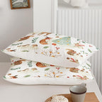 Wild Animal Comforter Full Size,Rabbit Deer Comforter Set for Kids Teens Girls Boys,3Pcs Bedding Set Printed Comforter with 2 Pillowcases,Down Alternative,Soft and Lightweight，Full Size