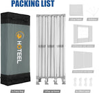 HOTEEL 10x30 Pop up Canopy Tent for Parties, Heavy Duty Easy Setup Tent with 8 Sidewalls, Outdoor Commercial Instant Gazebo for Wedding Event, with Portable Bag & Sand Bags, White(Hexagonal Frame)