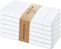 Urban Villa Hemstitch Cloth Dinner Napkins Cotton 20”x20” (Set of 6)-White