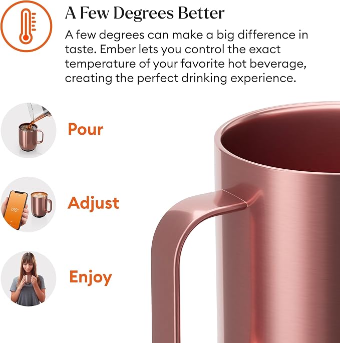 Ember Mug² Temperature Control Smart Mug 14oz - Rose Gold
