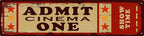 Tin Sign Cinema Vibes at Home Admit One Movie Ticket Funny Sign Vintage Carnival Inspired Metal Sign for Your Home Movie Theater 16x4 in