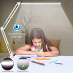 80 LED Desk Lamp(12W, Metal Swing Arm Dimmable Task Lamp, 5 Modes, 10 Brightness Levels,Eye Protection Desk lamp for Reading, Study,Working, Home and Office Lamp 1100 lumens,USB Adapter
