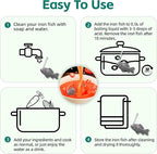 Iron Fish Cooking Tool, Natural Iron Supplement to Support Iron Levels for Vegans, Athletes, Pregnant Women, and Children – Safe & Effective Cooking Tool for Reducing Iron Deficiency (1Pack)