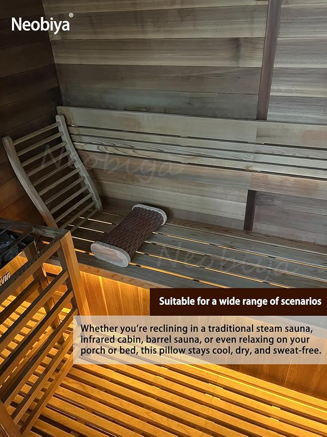 Sauna Headrest Pillow, Bamboo