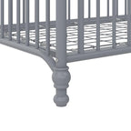 Little Seeds Ivy 3-in-1 Convertible Metal Crib, Dove Gray