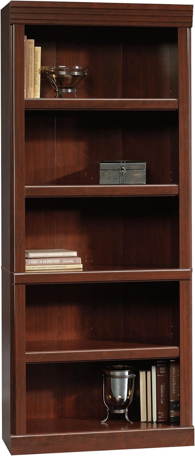 Sauder Heritage Hill Library/Book shelf, L: 29.80" x W: 12.99" x H: 71.26", Classic Cherry finish
